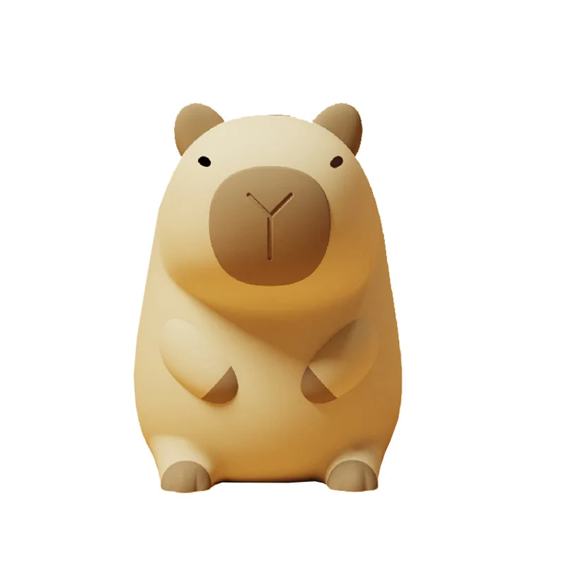 Mignon animal Capybara veilleuse mignon dessin animé Silicone créatif chevet sommeil nuit lampe pour chambre d'enfants décor cadeau d'anniversaire