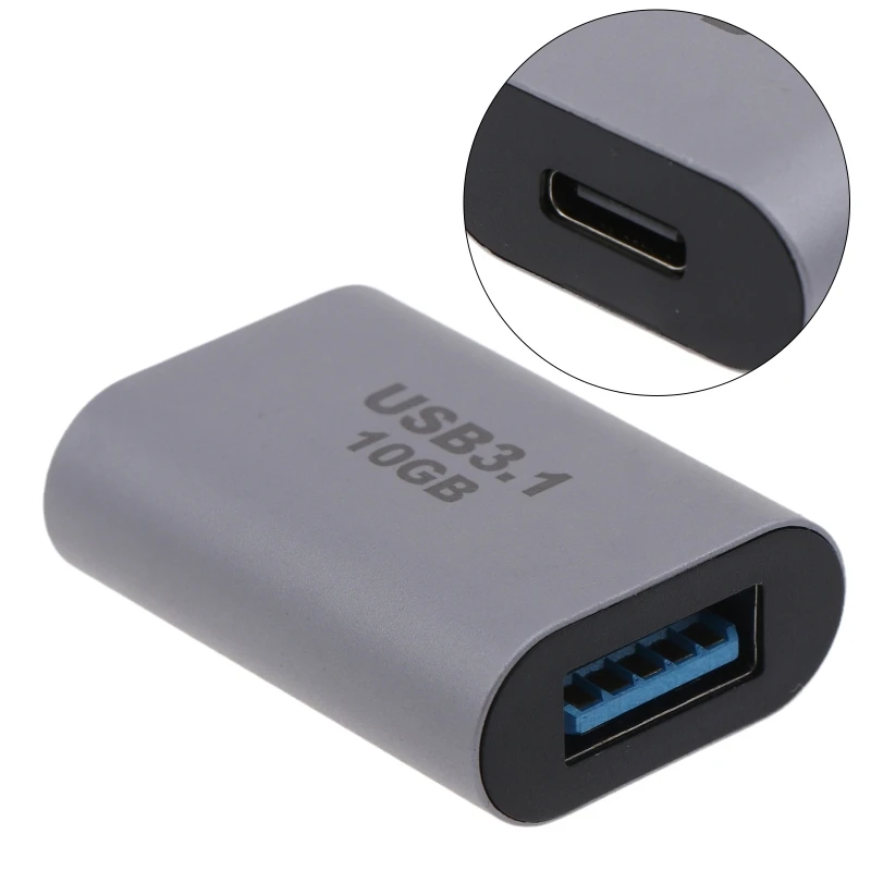 Adaptateur 10Gbps Type C femelle vers USB 3.0 femelle, convertisseur Portable USB-C, Extension de synchronisation de données pour ordinateur Portable et tablette