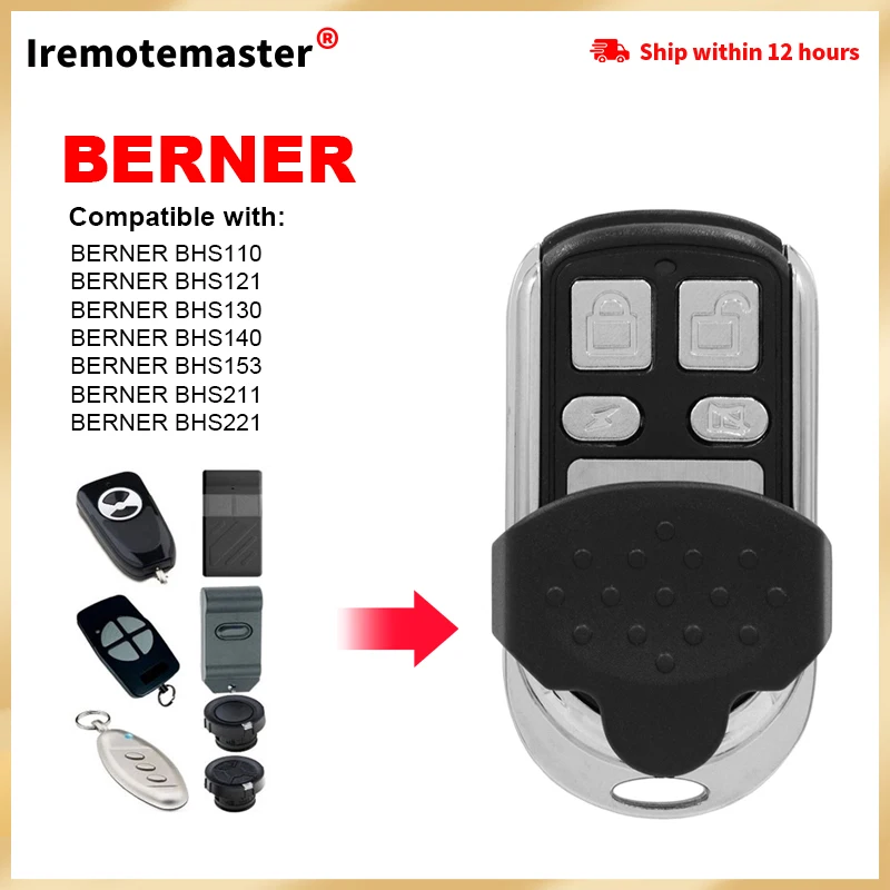 

For Berner BHS110 BHS121 BHS130 BHS140 BHS153 BHS211 BHS221 Garage Door Remote Control Duplicator 868MHz Gate Opener Transmittr