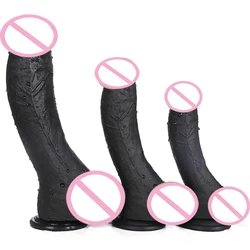 Soft Skin Feeling Dildo Realistic Phallus Sexy Female Masturbator Silicone Suction Cup Big Penis for Men Black Sex Products 18+