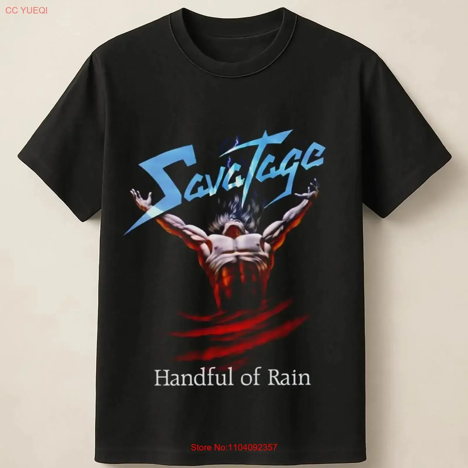 Camiseta vintage Savatage Handful of Rain Rock, estilo casual, lavada, para uso diário, streetwear macio, unissex, com estampa gráfica.