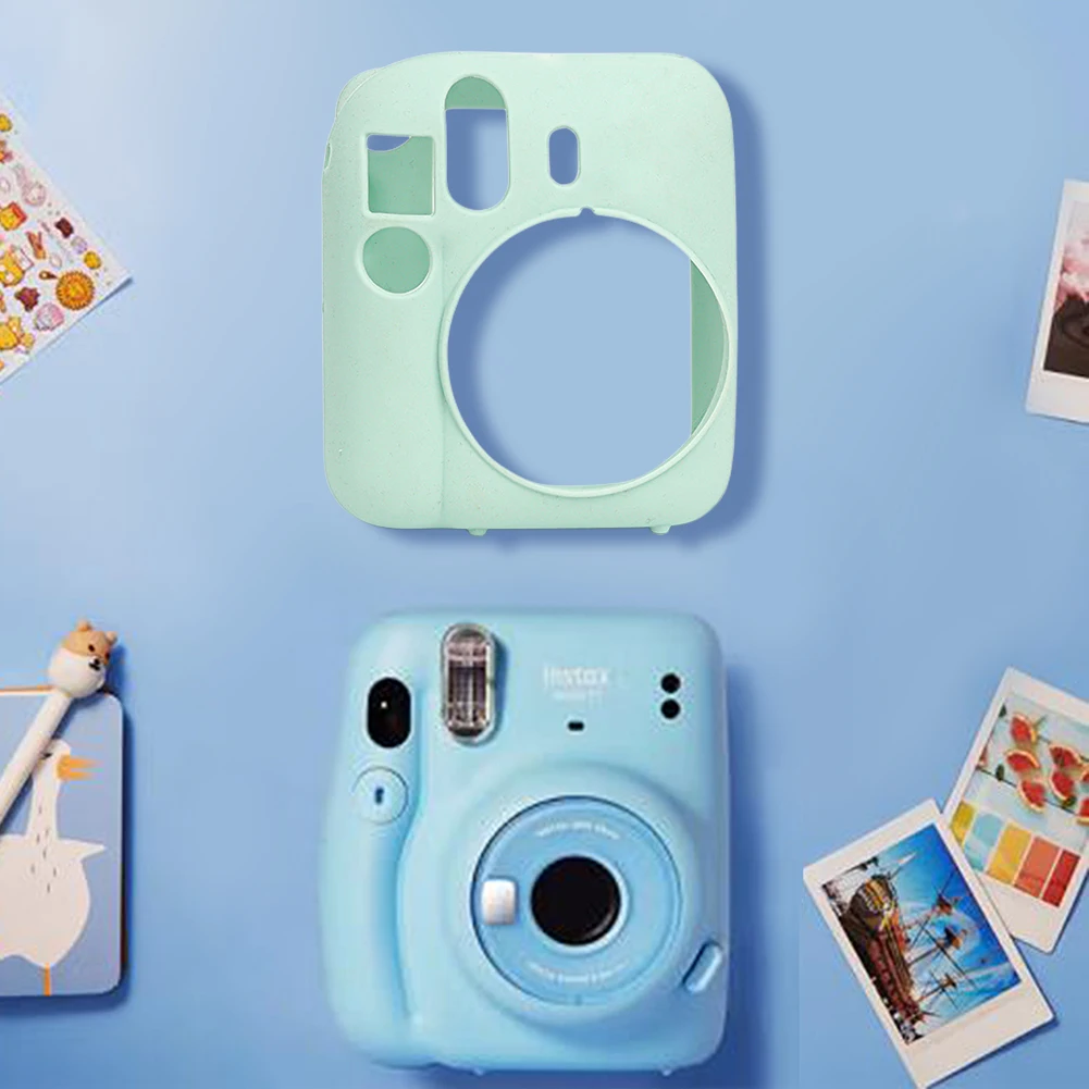 For Fuji Mini12 Silicone Protective Cover Solid Color Silicone Cover Scratch Resistant Scratch Resistant Portable Storage Bag