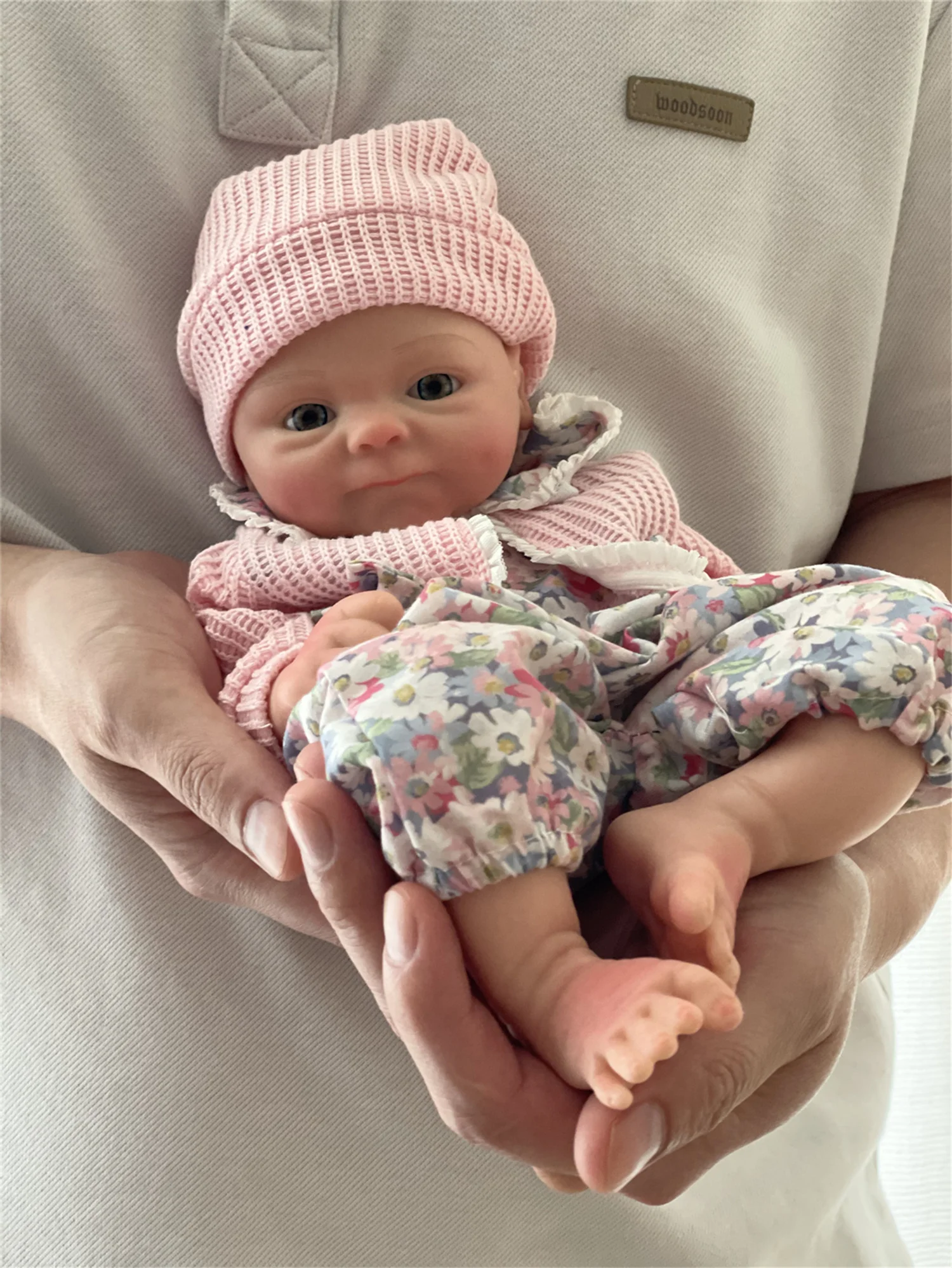 33cm Washable Coco Solid Silicone Bebe Reborn Girl Soft Touch Feeling Handmade Painted Skin Lifelike Newborn Baby Dolls