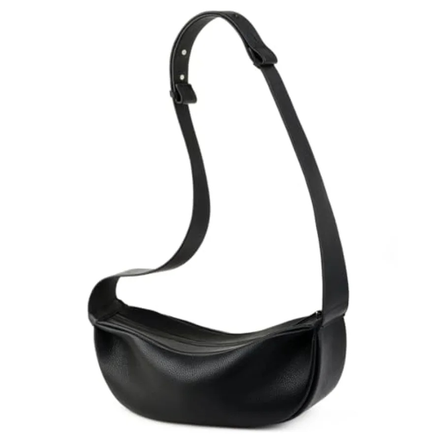 

Crossbody sling bags for women: genuine leather, minimalist style, casual chest bags with wide strap