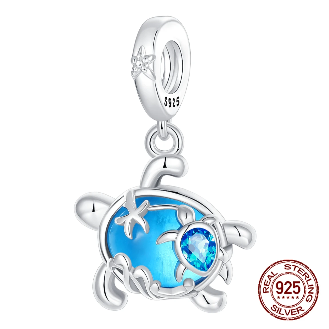 

925 Sterling Silver Bohemian Sea Turtle Protection Good Luck Pendant Charm Fit Original Charm Bracelets Women DIY Jewelry Gift