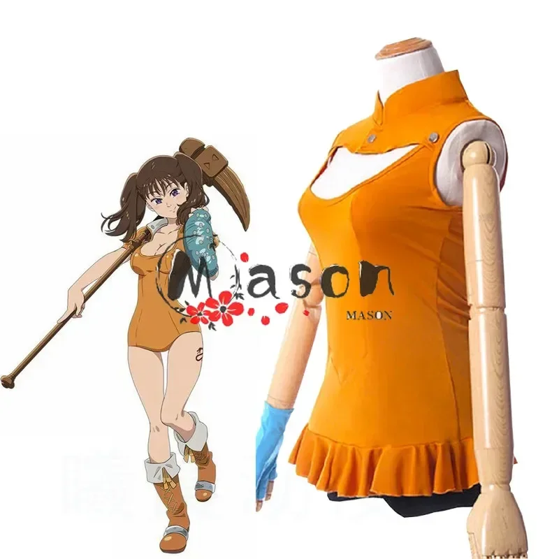 Sin of Envy Women Dress Shorts Gloves Set The Seven Deadly Sins Imashime no Fukkatsu Diane Serpent's Cosplay Costumes