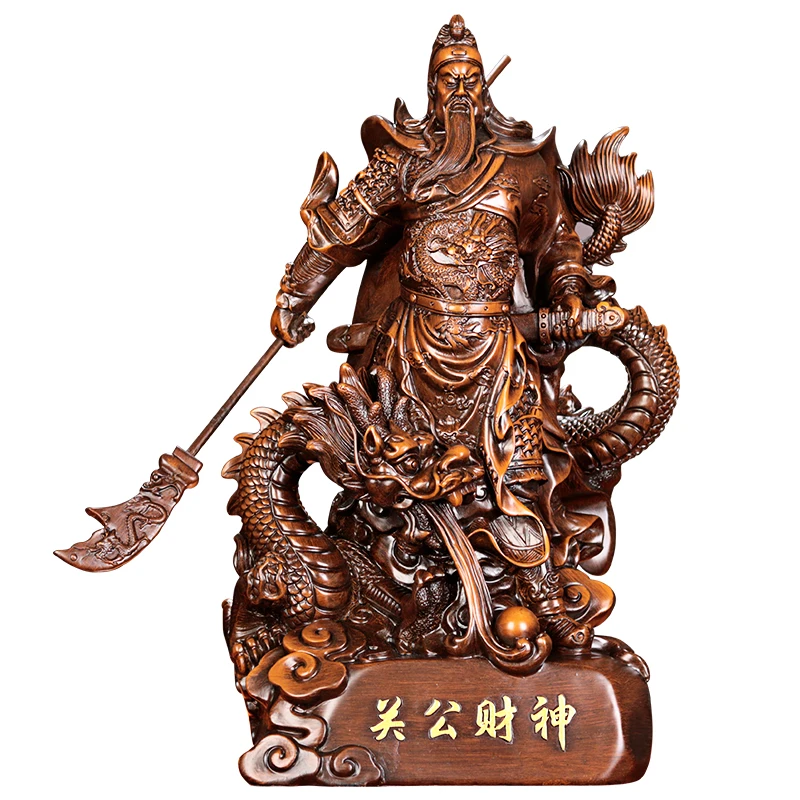 Consecrate The Statue Of Guan Gong To Enshrine Lucky Dragon Ornaments Wu Cai Shen Guan Erye Guan Yu Resin Statues  Sculptures