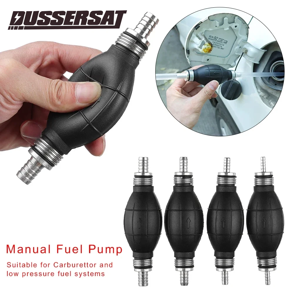 6/8/10/12 مللي متر خط مضخة الوقود اليدوية المطاط الألومنيوم اليد التمهيدي لمبة نقل زيت الديزل البنزين لسيارة قارب البحرية الخارجية #2