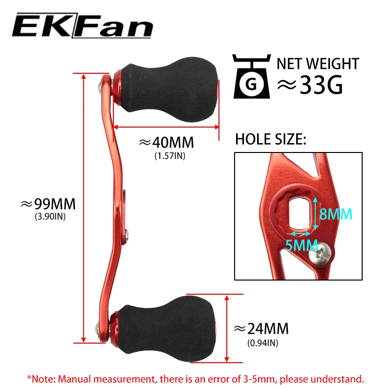 EKFan Mango carrete baitcasting aluminio perillas EVA Shimano Daiwa - imagen 3