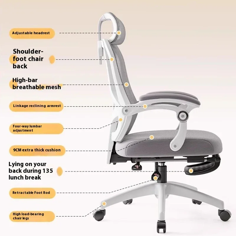 Seat Cover Office Chair Computer Free Delivery Ergonomic Chairs Recliner Wheels Massage Relaxing Sedia Da Ufficio Furniture