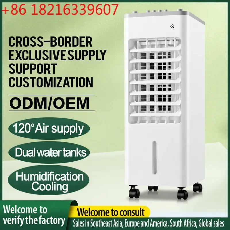 YAOPortable Air Conditioner Fan Small Mobile Cooling Fan Floor Standing Electric Cooler for Home Office Personal Space