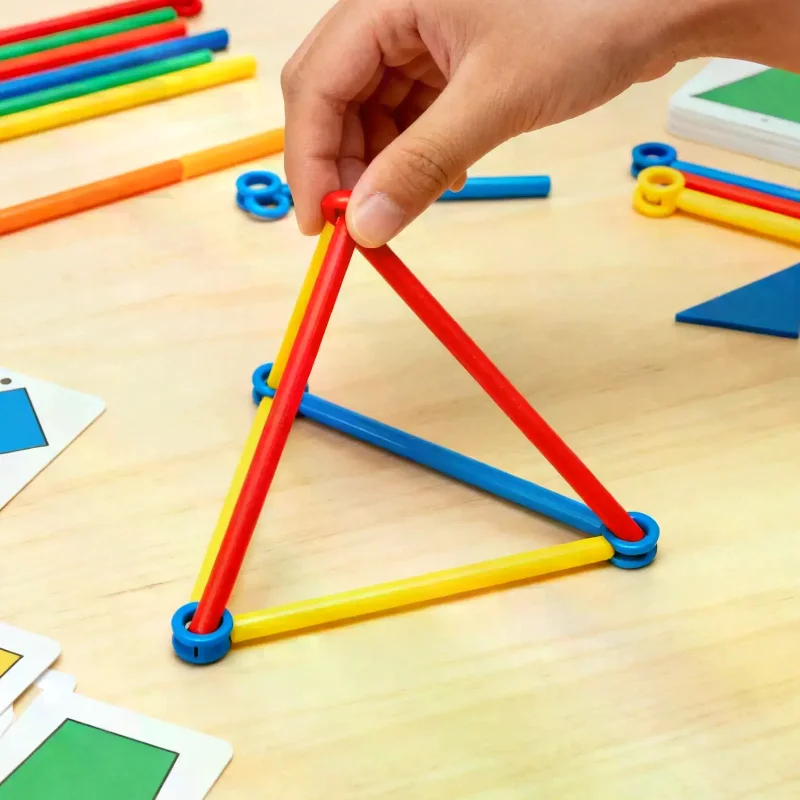 Colorful Polygon Bars Math Learning Toy - 10/20/50Pcs Set Angle Stick Educational Gifts for Kids