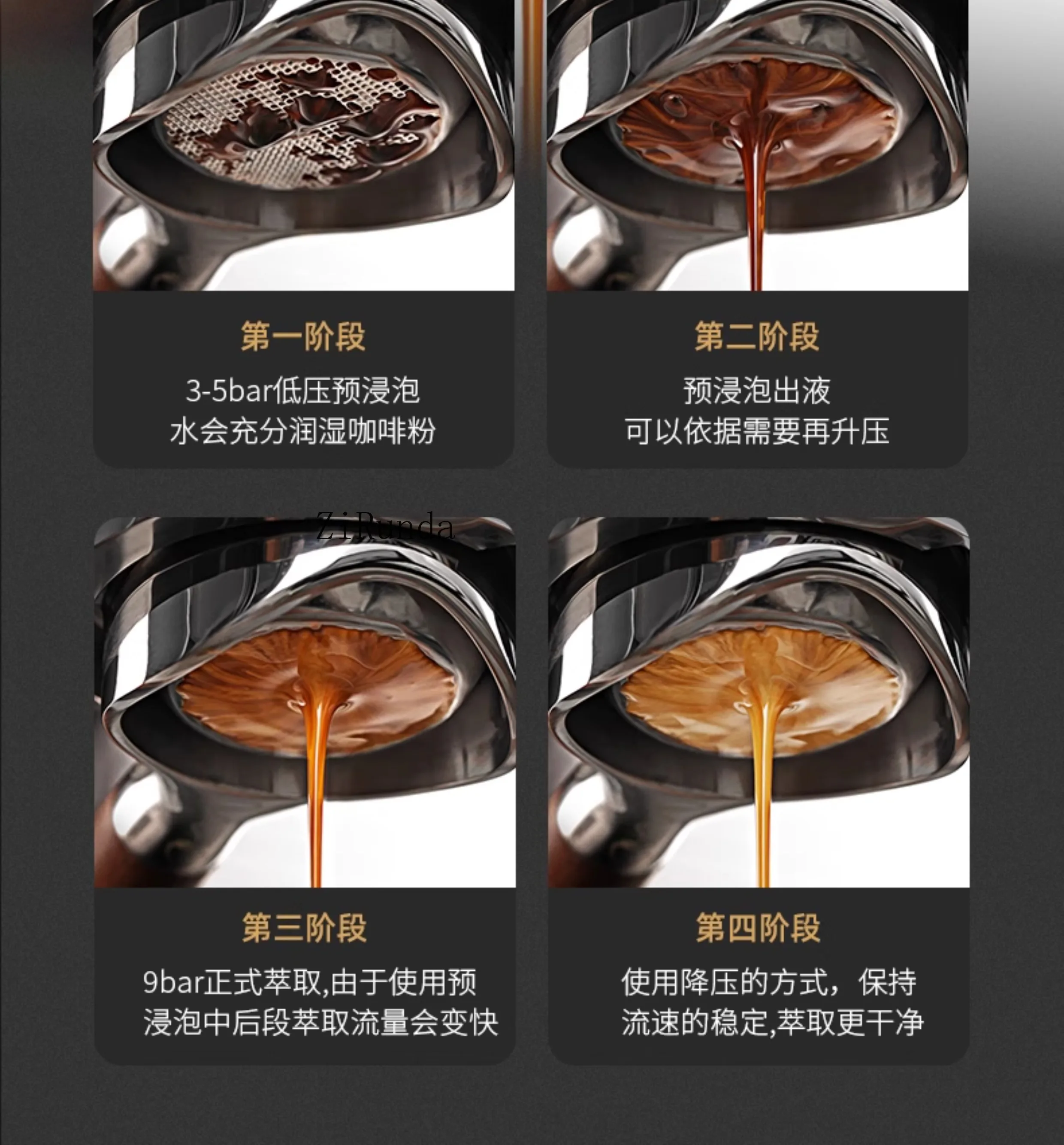 Ręczna ekspres do kawy z podwójnym drążkiem, ręczna ekstrakcja espresso, mały, półautomatyczny do użytku domowego.