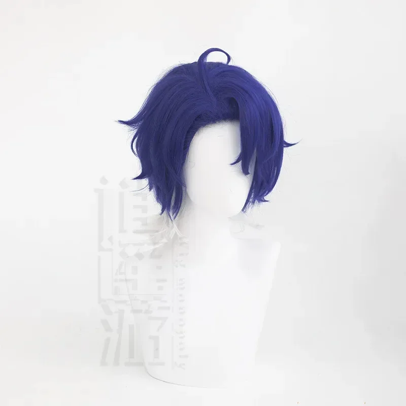 Qq 123 alta qualidade sampo cos 35cm especial dois tons resistente ao calor cabelo sintético festa de halloween anime cosplay perucas peruca