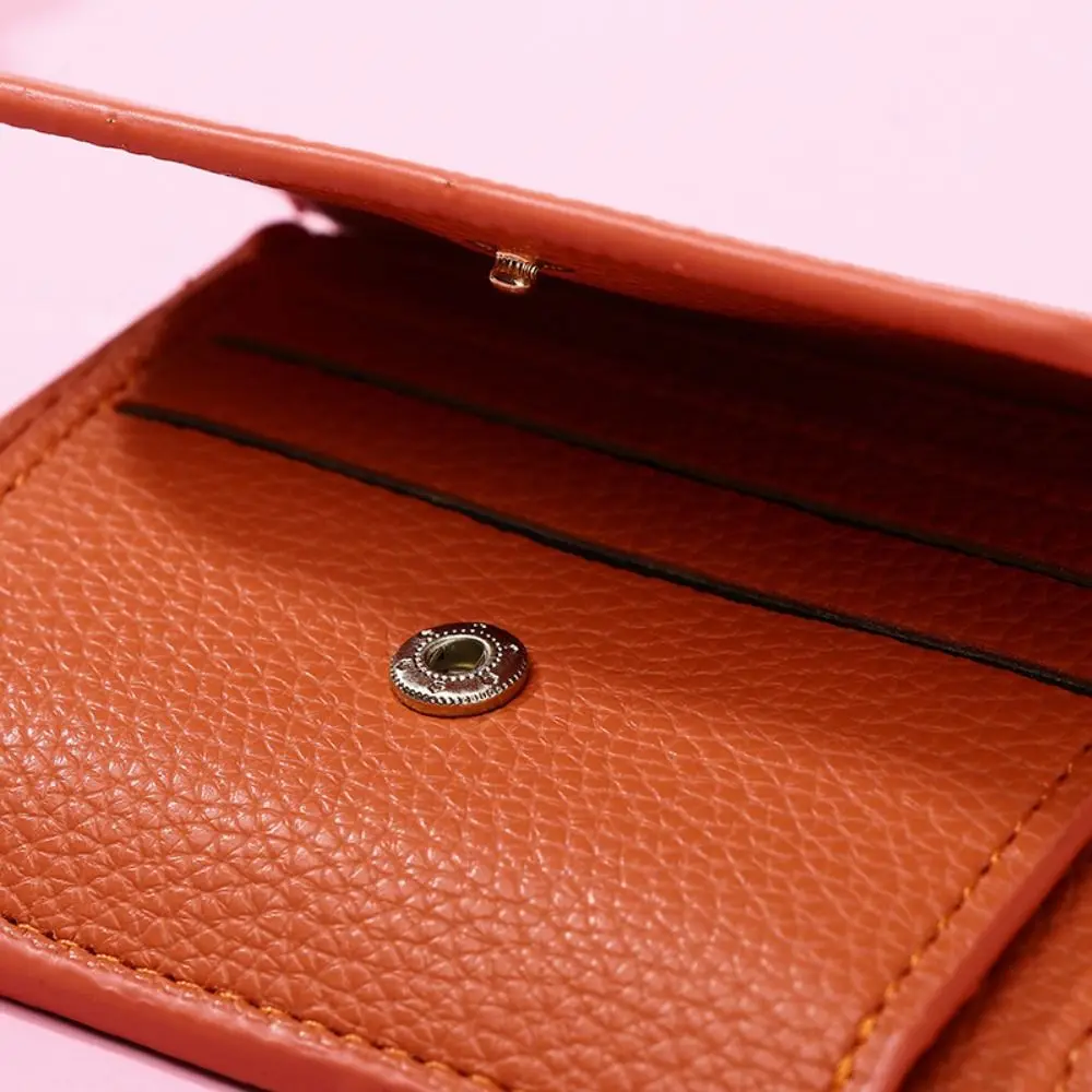 المحمولة الكورية نمط المرأة المحفظة محفظة حامل بطاقة بولي Leather حامل بطاقة جلدية سستة قصيرة مخلب حافظة للبطاقات الرجال