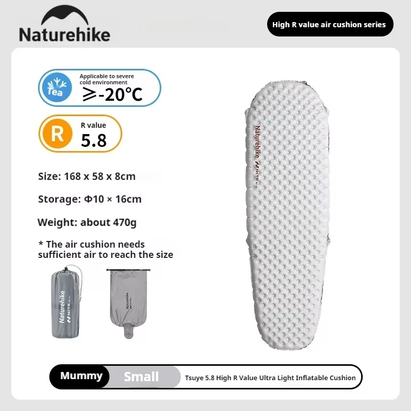 Naturehike Selbstaufblasende Matte Aufblasbare Wärmedämmung Matratze Einzel Paar Luft Camping Bett Isomatte Ultraleicht R3,5 7