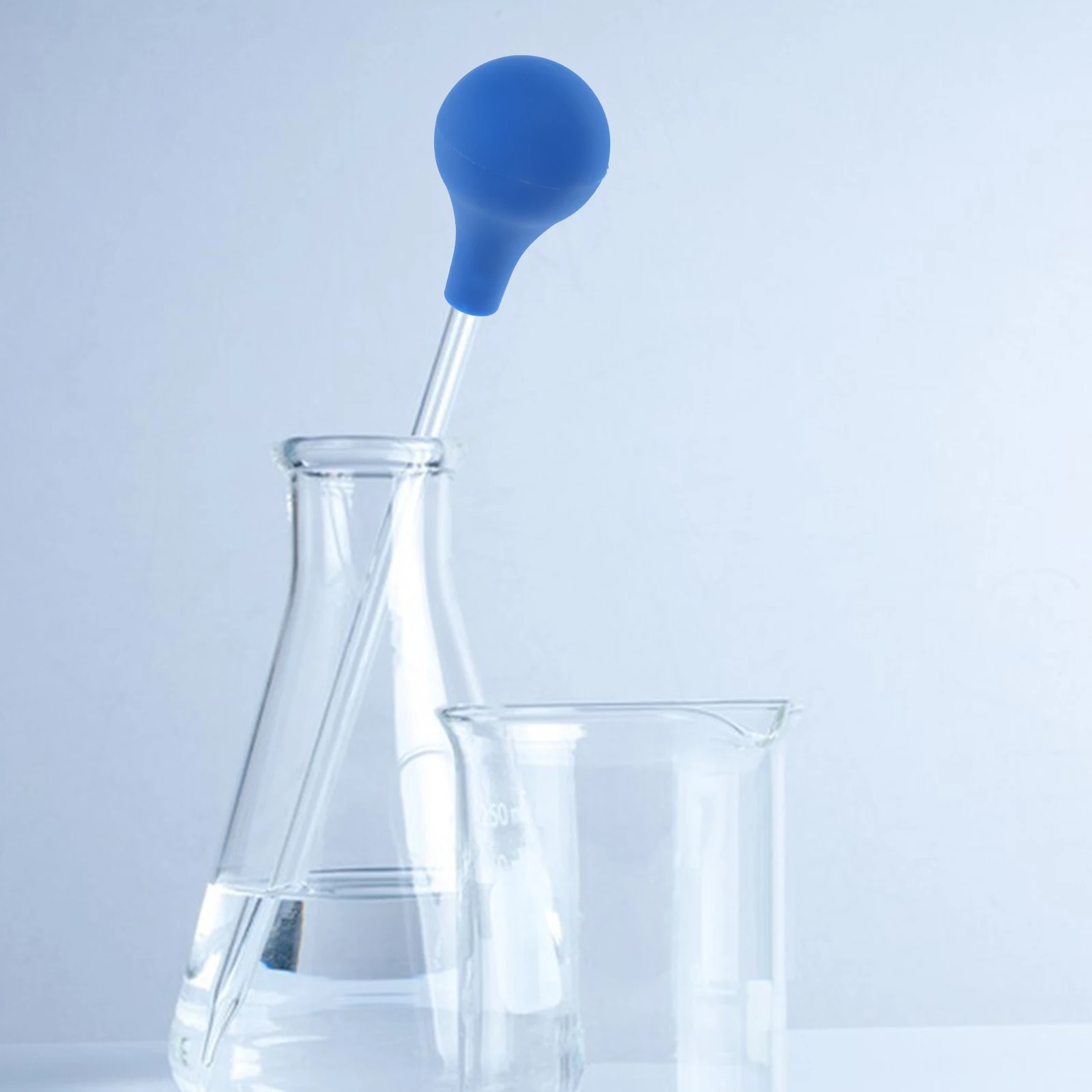 

5pcs Dropper Pipettes Silicone Replacement Bulb Reusable Blue Pipette Rubber Bulb for Graduated Tube Dropper Pipette Lab Supply