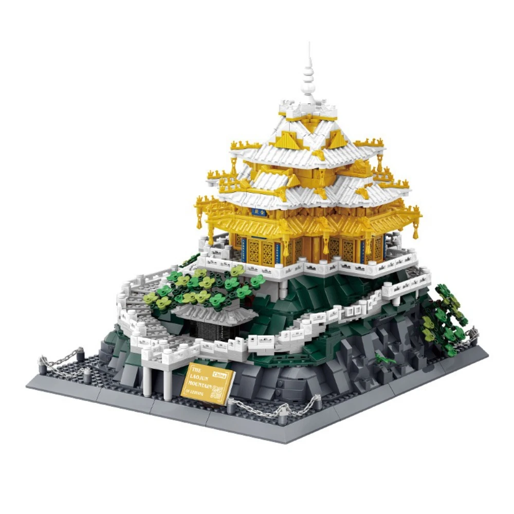 

MOC Famous Historical Luoyang Laojun Palace Building Blocks Set Mountain Royal Tower Temple Toys For Children Birthday Gifts