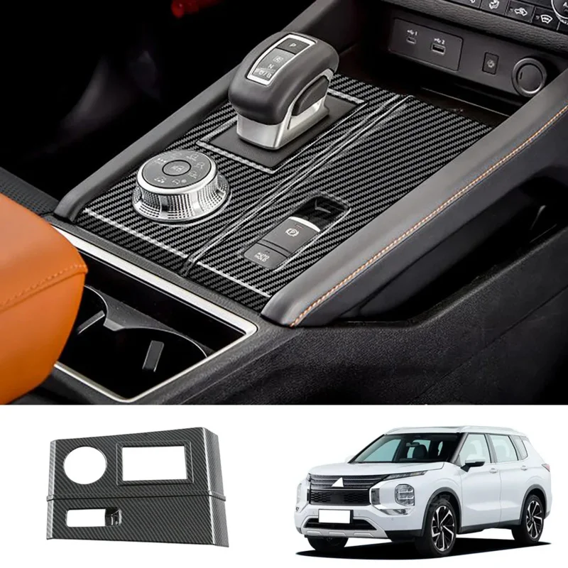 

Center Console Decoration Frame Cover Gear Shift Panel Trim for Mitsubishi Outlander Interior Accessories 2022 2023 2024 (LHD）