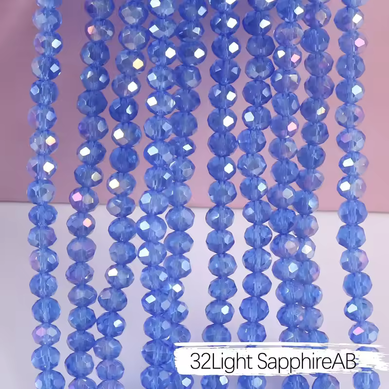 2mm 4mm 6mm 8mm Rondelle Austria Crystal Beads Faceted Glass Beads Loose Spacer Beads for DIY Bracelet Garment Making - Image 17
