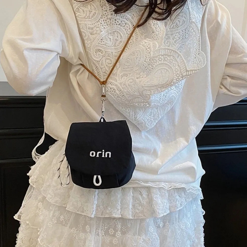 

Portable Cloth Neck Hanging Bag Flip Mini Children Coin Purse Korean Style Contrast Color Small Item Bag Storage Bag