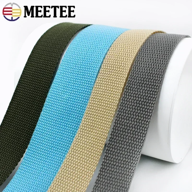 Meetee 10M PP correas de polipropileno 20-50mm correa para bolso de hombro cinta de nailon cinturón de seguridad decoración encaje costura Bias