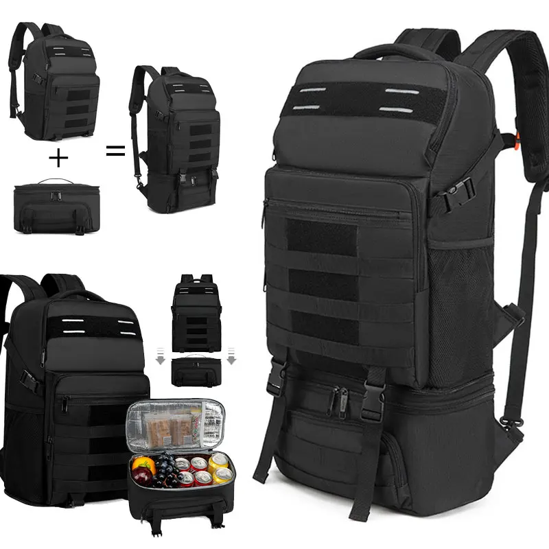 

Climbing Removable Backpack with Cooler Insulated Picnic Bag Large Capacity Outdoor Travel Camping Bags Dry Wet Laptop Rucksack