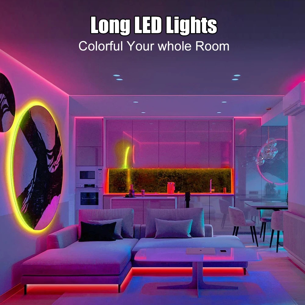 Wiscolor LED Strip Light,32.8ft WiFi Smart RGB Strip Christmas Decoration SMD5050 Rope Light,App&Remote Control Compatible Alexa