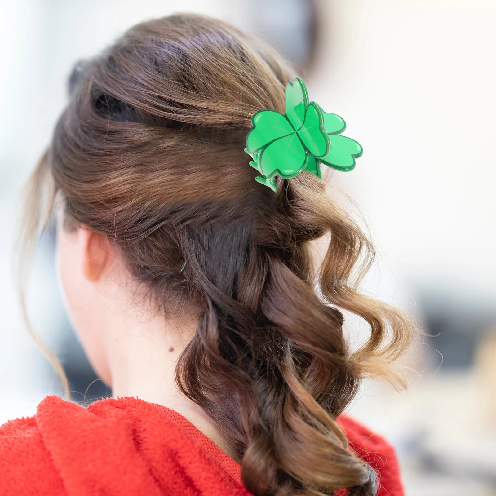 

Hair Clip Green Irish Decors Accessories Festival Accessory Barrettes Holiday for Women
