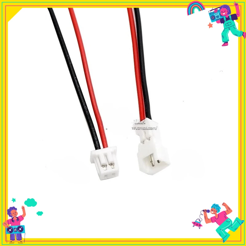 10Pcs JST1.25mm Cable Connector 1.25MM Double Electronic Wire Connectors 10/15/20/30CM Flat Ribbon Terminal Wire Cable