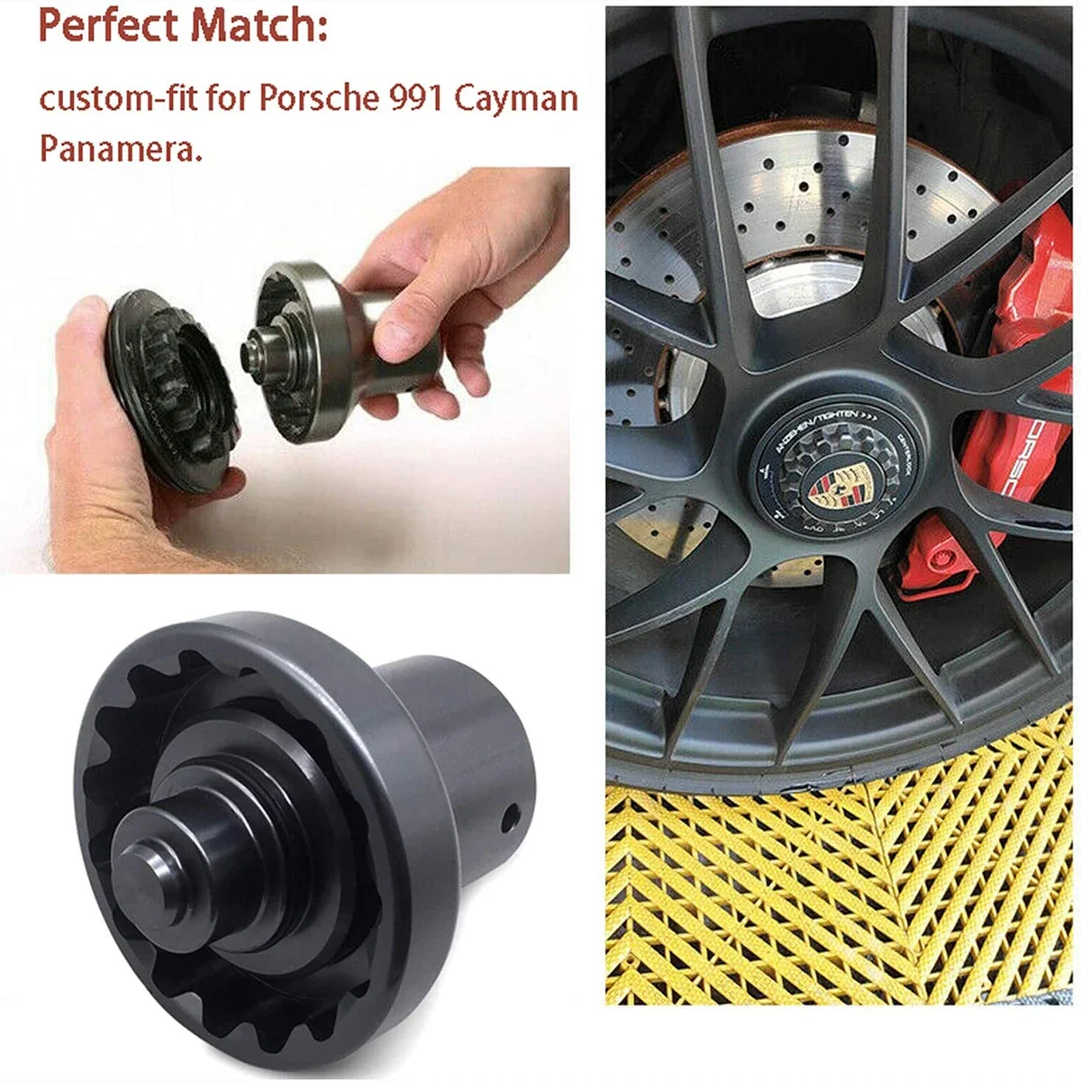Centre Lock Wheel Nut Socket Tool Remover  for Porsche 991 Cayman  Panamera 3/4'' Drive