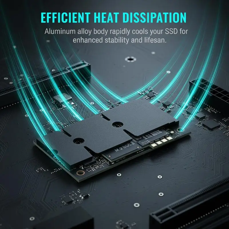 Durable M.2 NVMe NGFF SSD Extension Adapter Bracket 2230/2242 to 2280 Converter for Desktop Internal SSD Mounting Kit