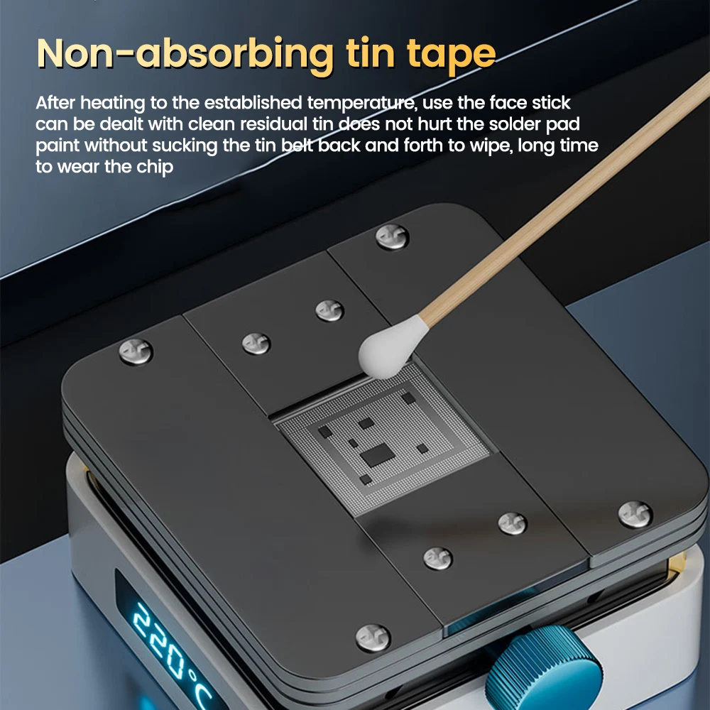 Constant Temperature Heating Station Adjustable Temperature Desoldering Station Easy Tin Removal for Phone IC CPU Glue Removal