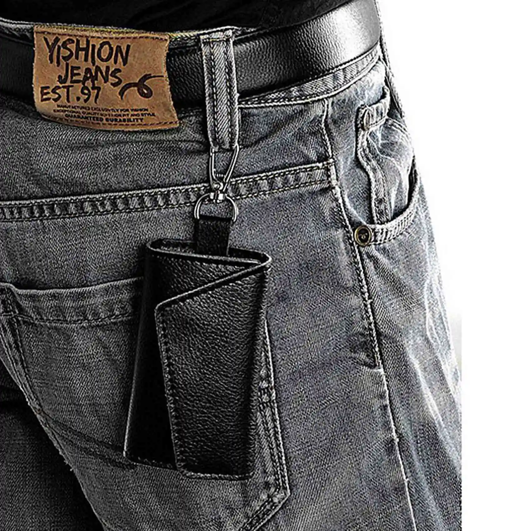 ABQR 3X キーホルダー男性女性キーホルダーオーガナイザーポーチ車のキーバッグ財布家政婦キーケースミニカードバッグブラック