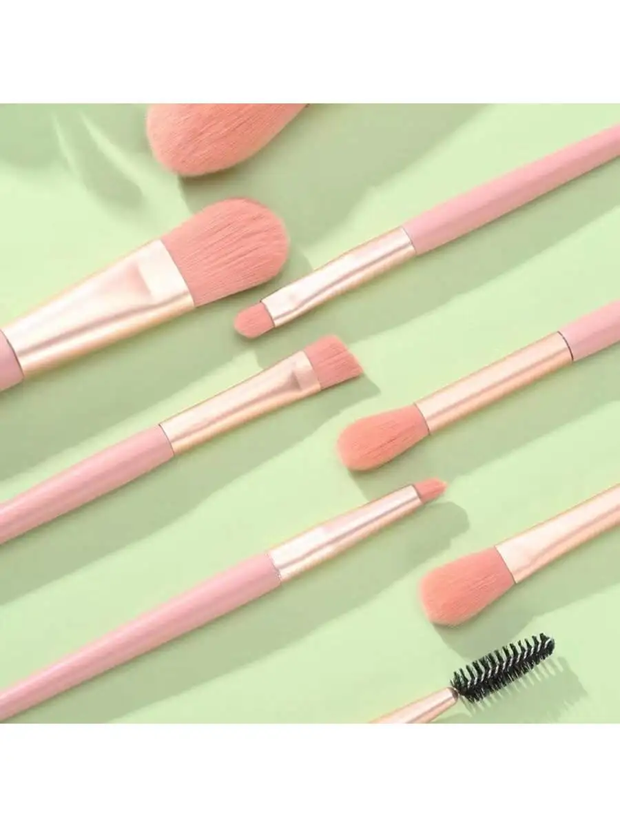 8 Pcs Mini Travel Portable Soft Makeup Brushes Set Eye Shadow Foundation Powder Eyelash Lip Concealer Make Up Brush Set