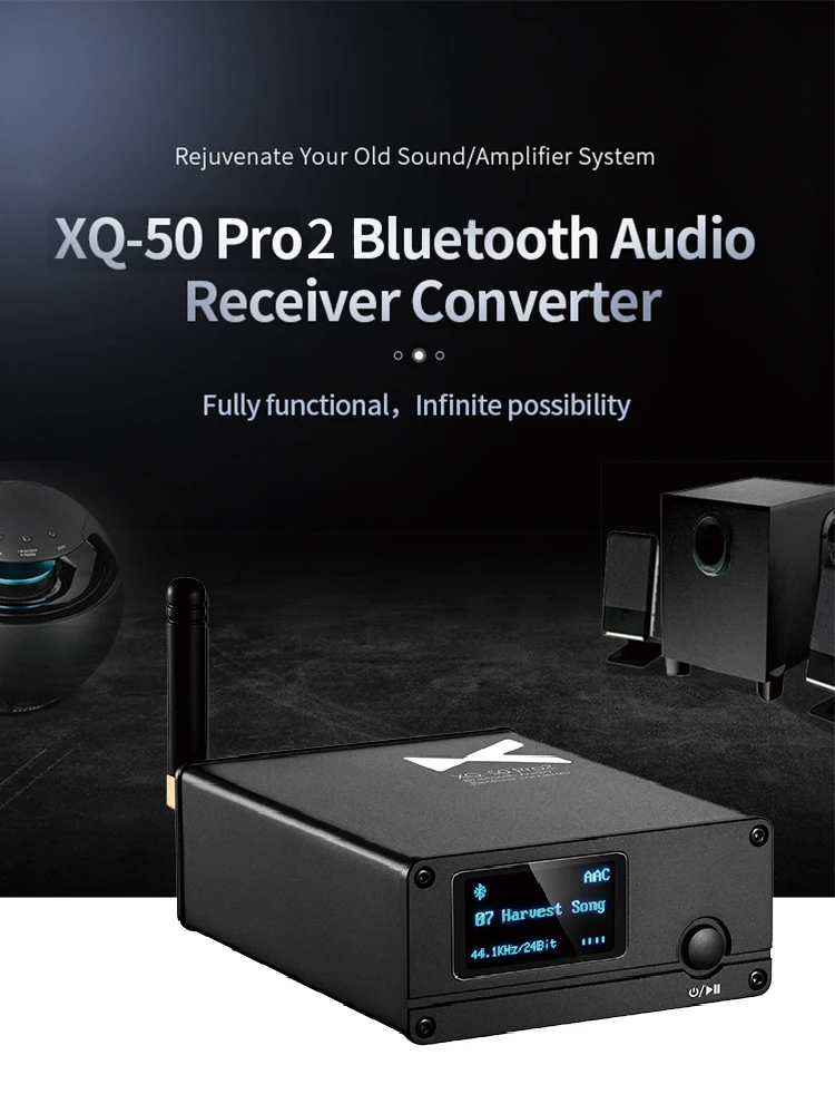 XQ-50 PRO2 CS8406 ES9018K2M HD BT 5.1 DAC Ontvanger Converter Decoder