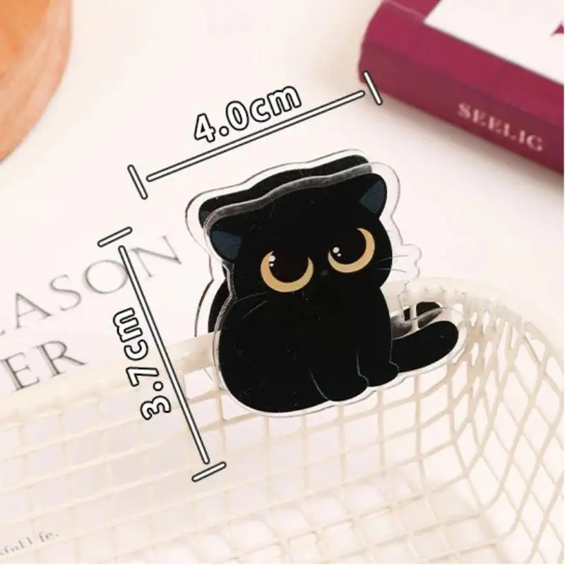 8 Stück Lebensmittel-Aufbewahrungsclips, kreative Snack-Clips, schwarze Katzen-Tütenclips, Gewürzbeutel-Frischhalteclips, feuchtigkeitsbeständig, niedliche Verschlussclips, Küchenhelfer – Detail 9