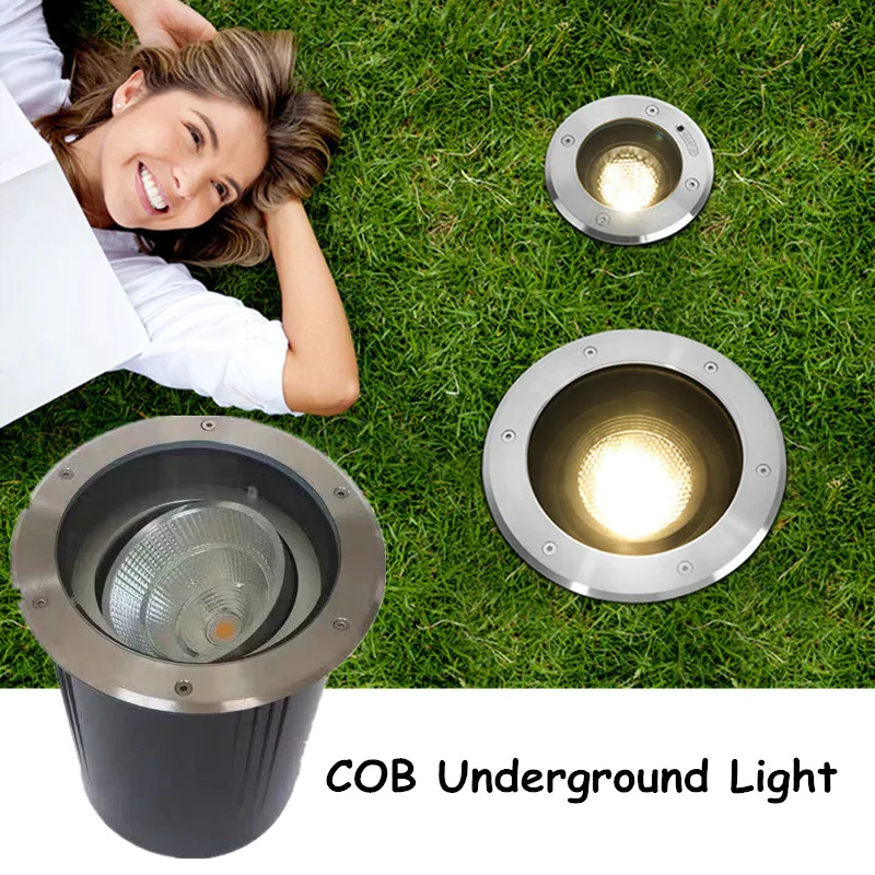 

Outdoor Plaza Lighting COB Underground Light Adjustable Angle Recessed LED Ground Light Outdoor Flooring Deck Lights 3w 5w 7w