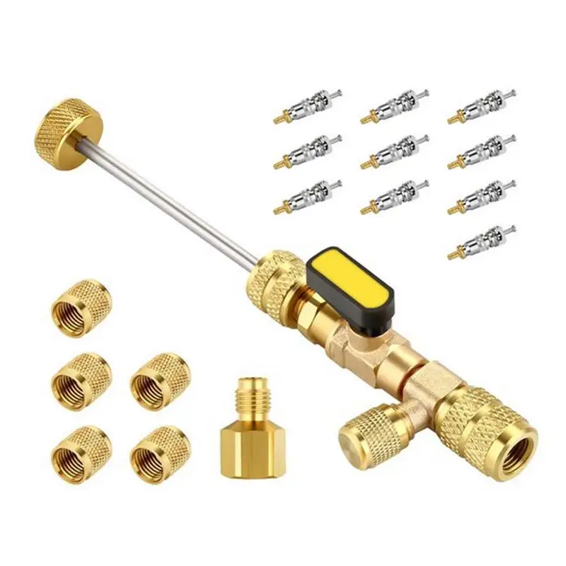

Valve Core Tool Automotive Core Extractor HVAC Valve Remover Installer Tool For Refrigeration Service Air Conditioning Repair
