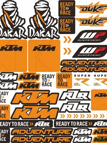 10 best sales KTM-klistermärkessats - №4