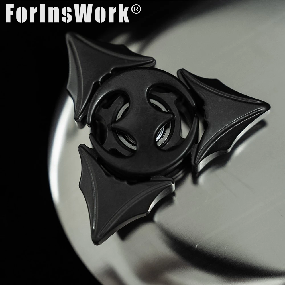 Chauve-souris à trois couches poignée vitesse Fidget Spinner EDC doigt Spinner tendance EDC jouet anti-Stress