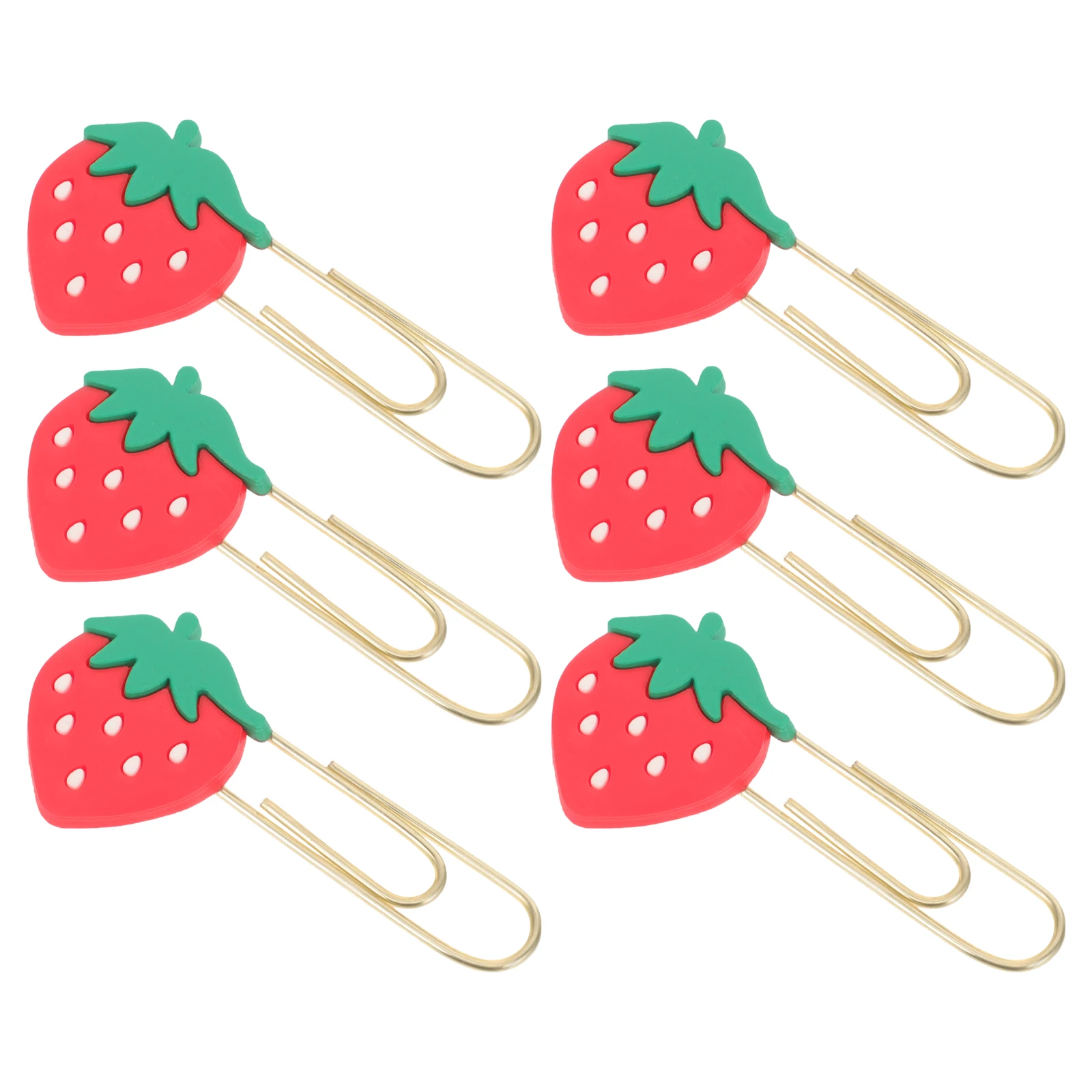 8 Pcs Avocado Bookmarks Paper Pin Binding Metal Clip Memorandum Clamp Clips Office