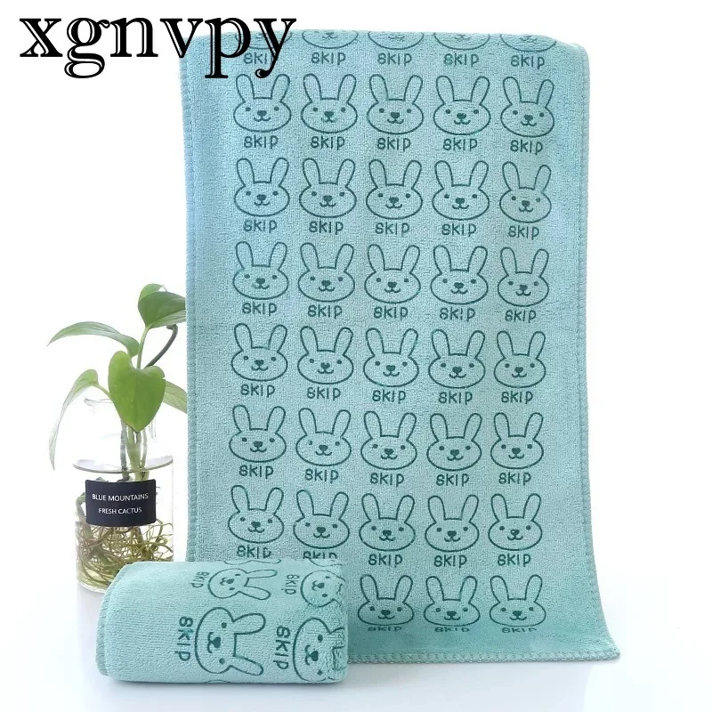 xgnvpy Children cartoon does not shed hair thickened fiber absorbent soft dry hair face towel baby small towel school wholesale