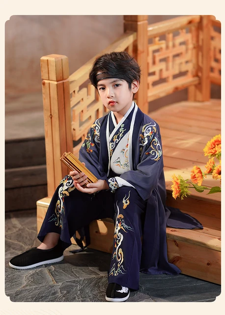 Kids New Year Clothes Ancient Bookboy Student Dress Boy Party Perform Photography Robe Traditional Costume Chinese School Clothe AliExpress
