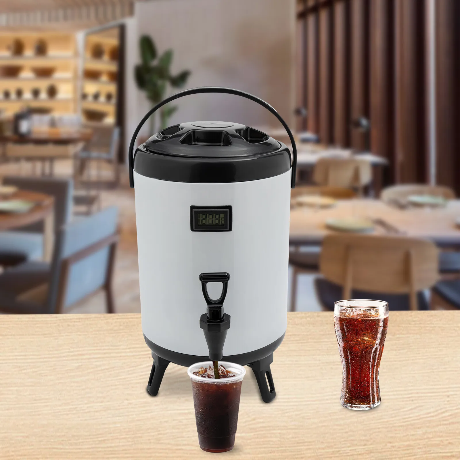 

Hot Insulated Beverage Dispensers Insulated Thermal Hot and Cold Beverage Dispensers with Spigot & Thermometer Stainless Steel