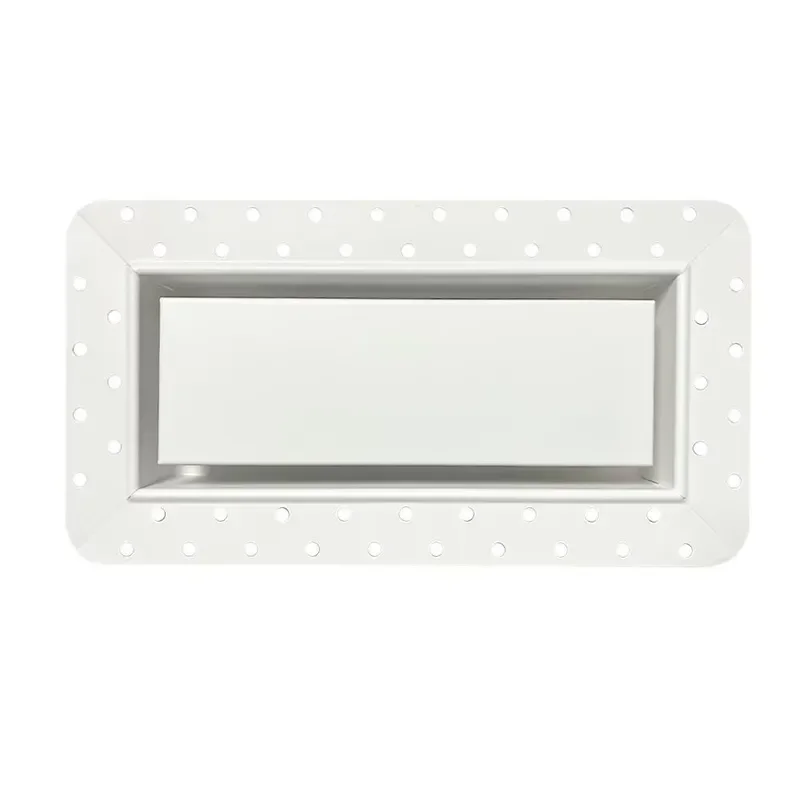 HVAC Ventilation Metal White Flat Wall Ventilation Ceiling 10 * 4 Metal Exhaust Drywall Installation Ventilation
