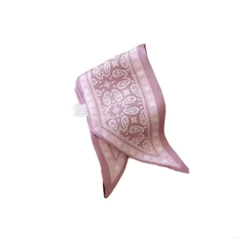 Multipurpose Silk Like Hair Bandana Scarf Long Neckerchief Scarf With Vintage Cashew Print Gift Box Included