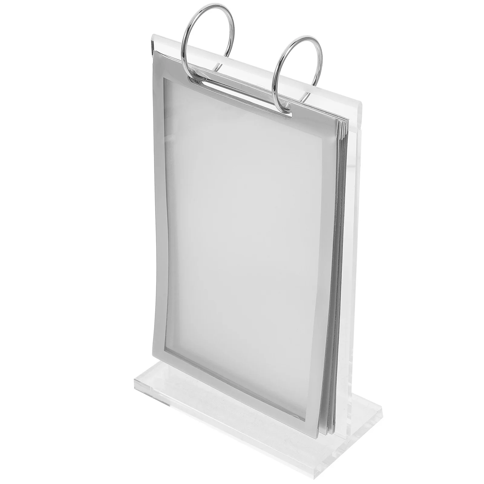 

1pc Menu Holder Stand Clear Acrylic Tabletop Sign Holder For Restaurant Office Desktop Menu Display Rack Paper Display Stand