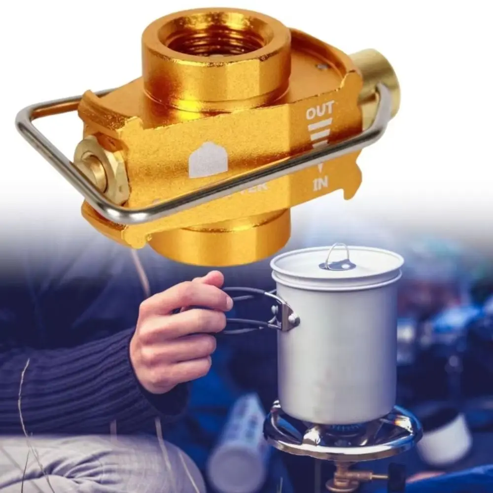 

Efficient Flat Tank Conversion Adapter Leak-proof Cost-effective Camping Gas Adapter Valve Multi-purpose Aluminum Alloy