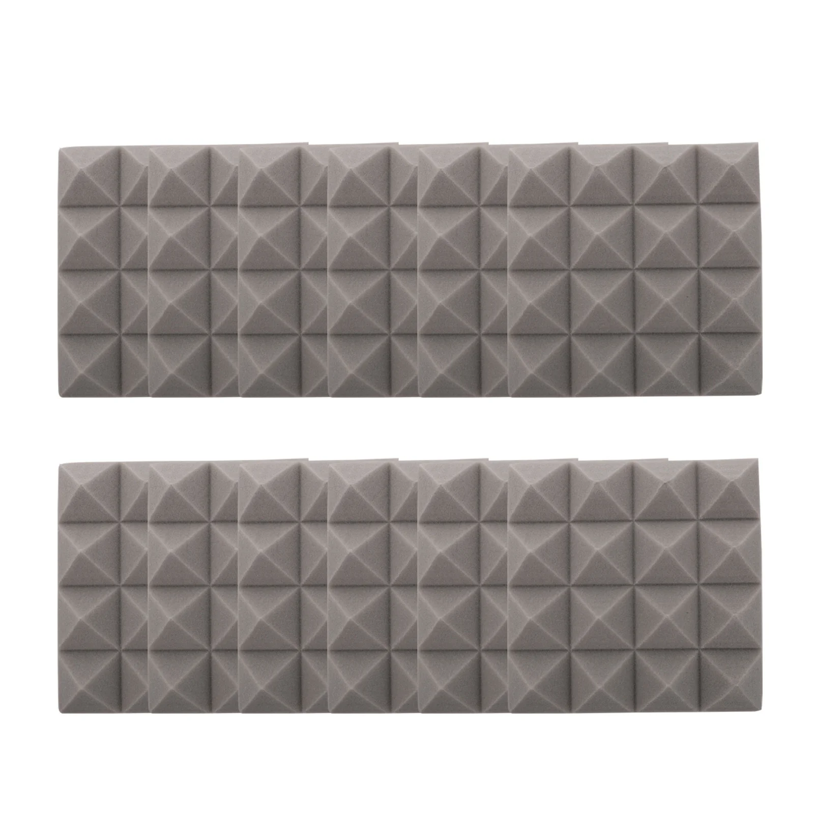 

12Pcs Acoustic Panels Pyramid Absorbing Cotton Soundproof Padding Noise Reduction Wall Panel Ktv Sound Dampening